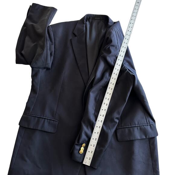 Lauren Ralph Lauren VTG 100% Wool Navy Gold Crest Buttons Blazer Jacket 44R - Picture 8 of 10